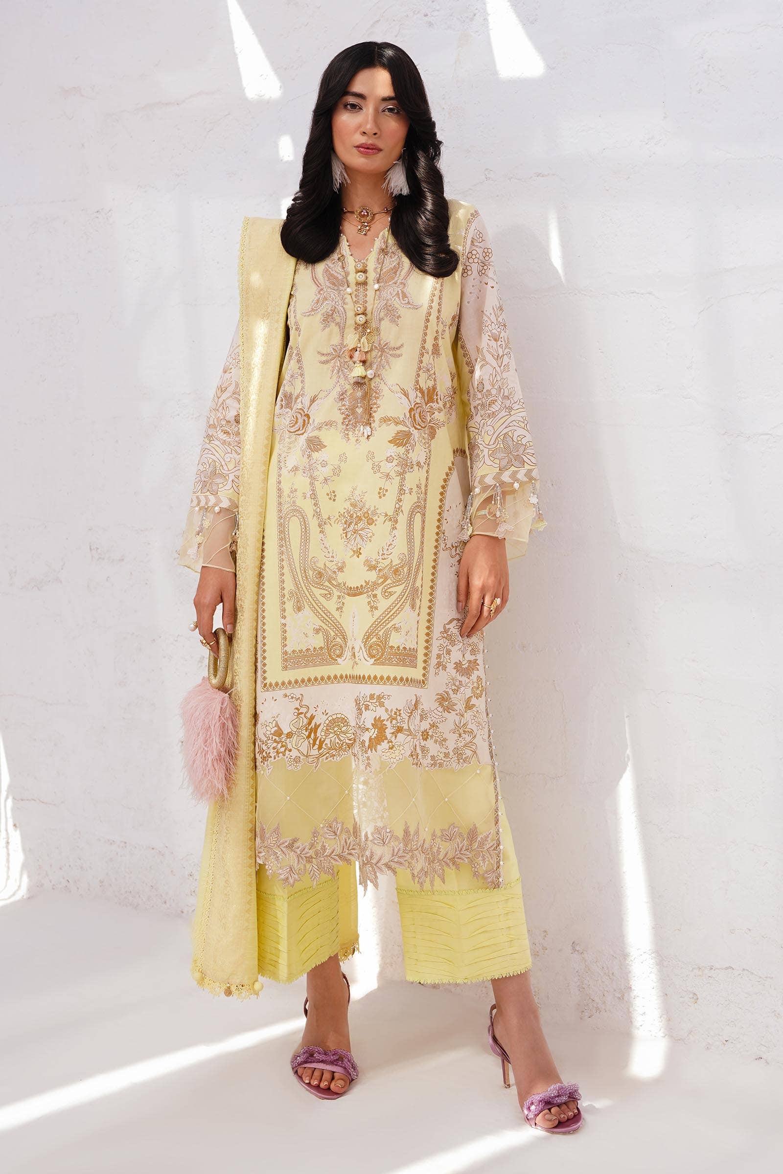 Sana Safinaz | Muzlin Spring 24 | M241-018A-CM - Rang-e-Khaas