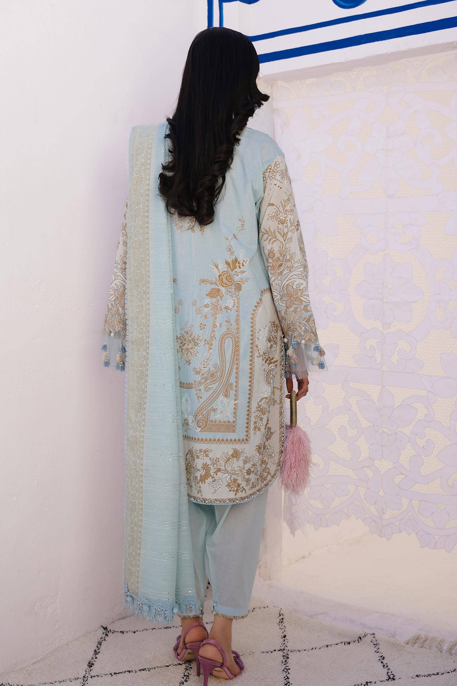 Sana Safinaz | Muzlin Spring 24 | M241-018B-CM - Rang-e-Khaas