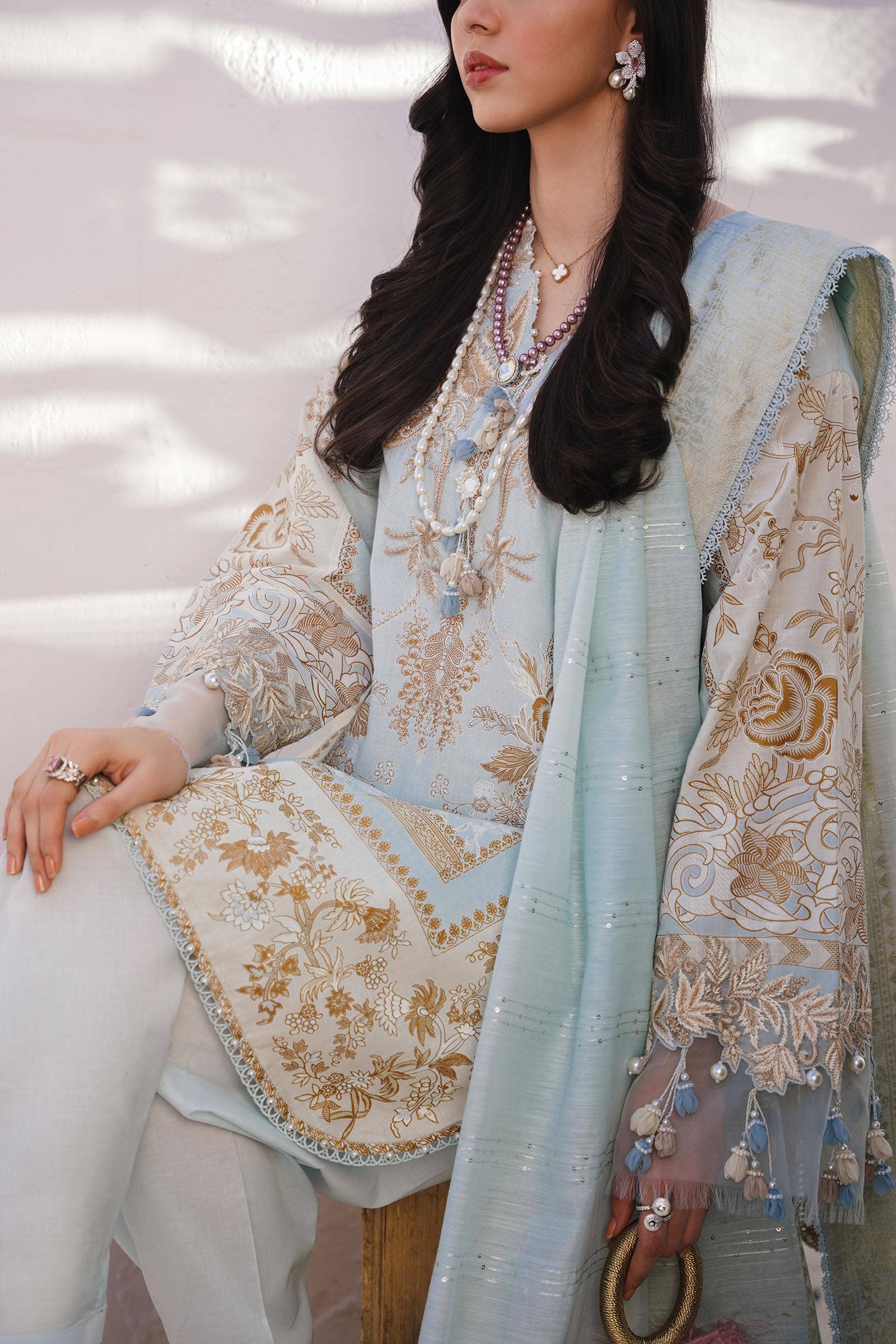 Sana Safinaz | Muzlin Spring 24 | M241-018B-CM - Rang-e-Khaas