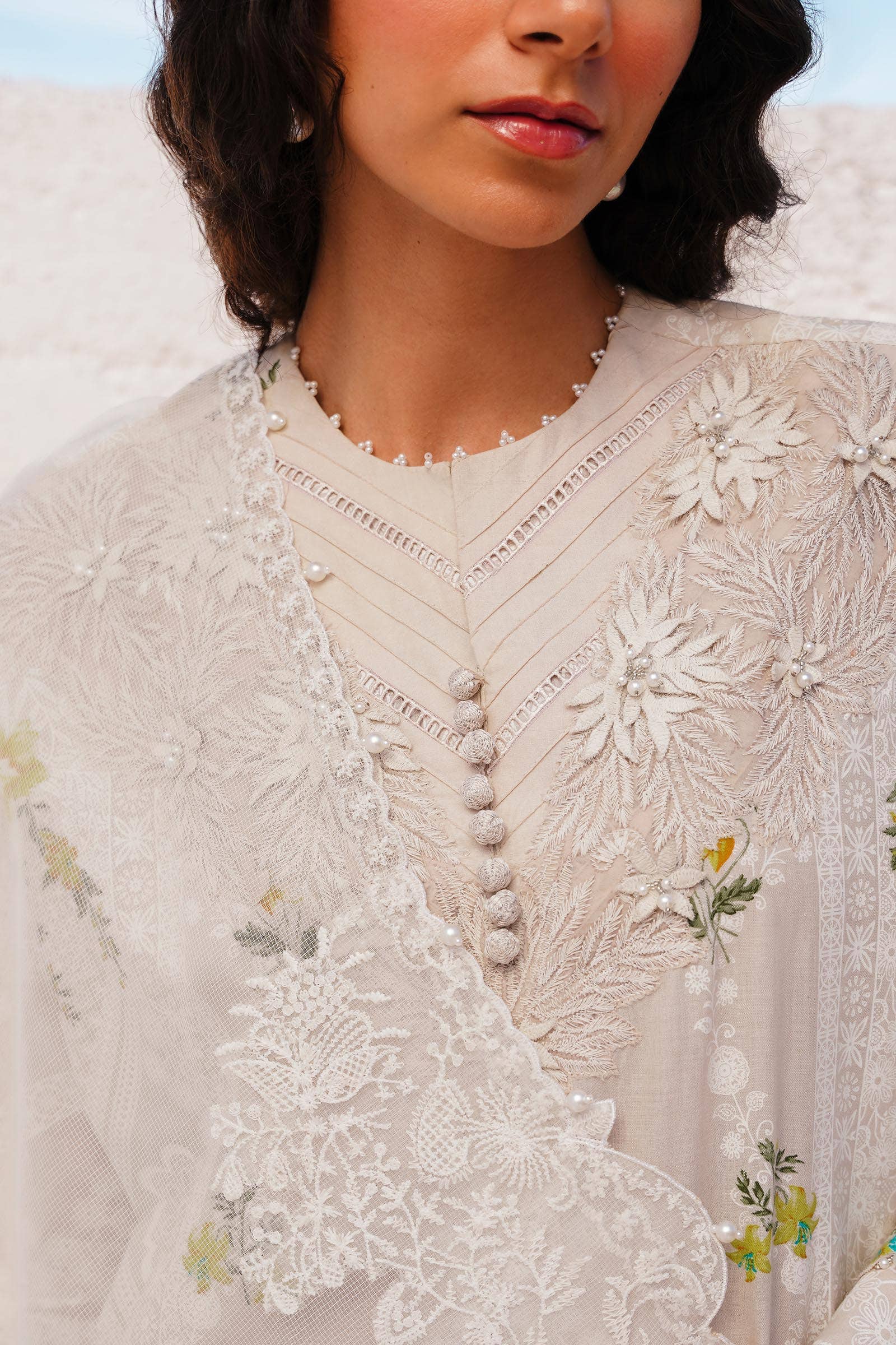 Sana Safinaz | Muzlin Spring 24 | M241-020A-CW - Rang-e-Khaas