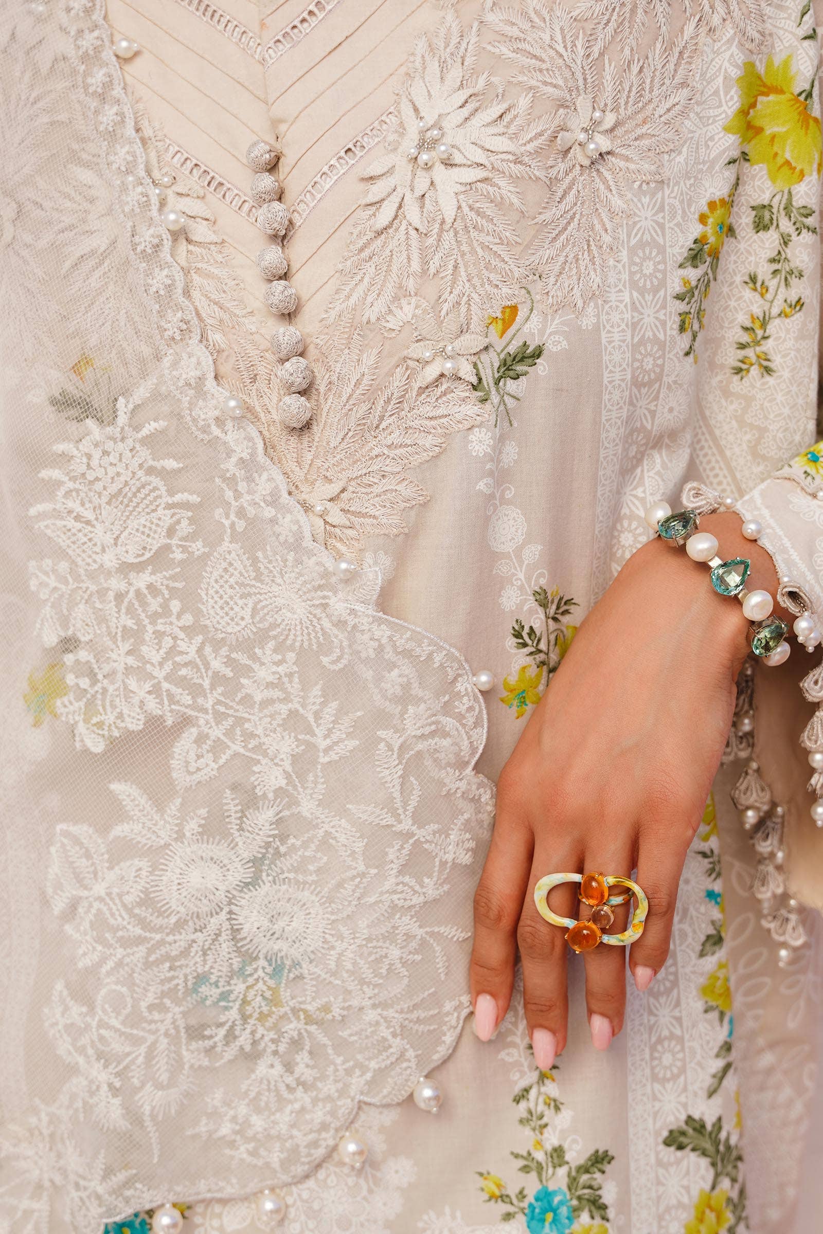 Sana Safinaz | Muzlin Spring 24 | M241-020A-CW - Rang-e-Khaas