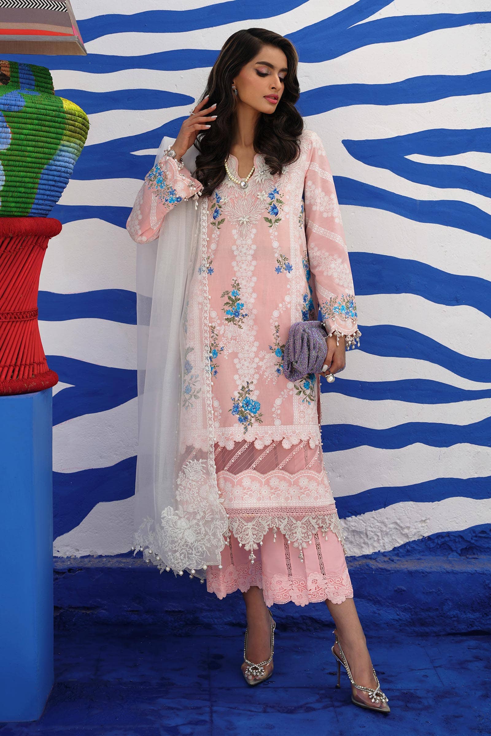 Sana Safinaz | Muzlin Spring 24 | M241-020B-CW - Rang-e-Khaas