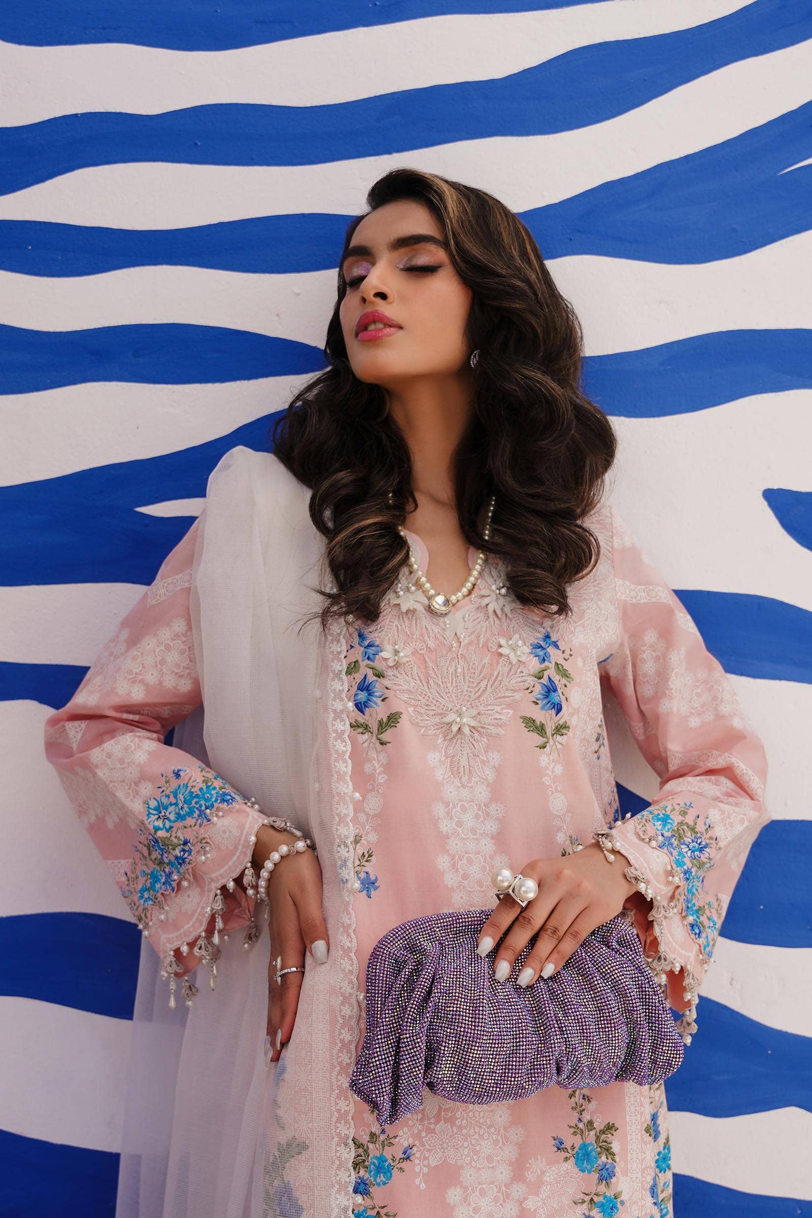 Sana Safinaz | Muzlin Spring 24 | M241-020B-CW - Rang-e-Khaas