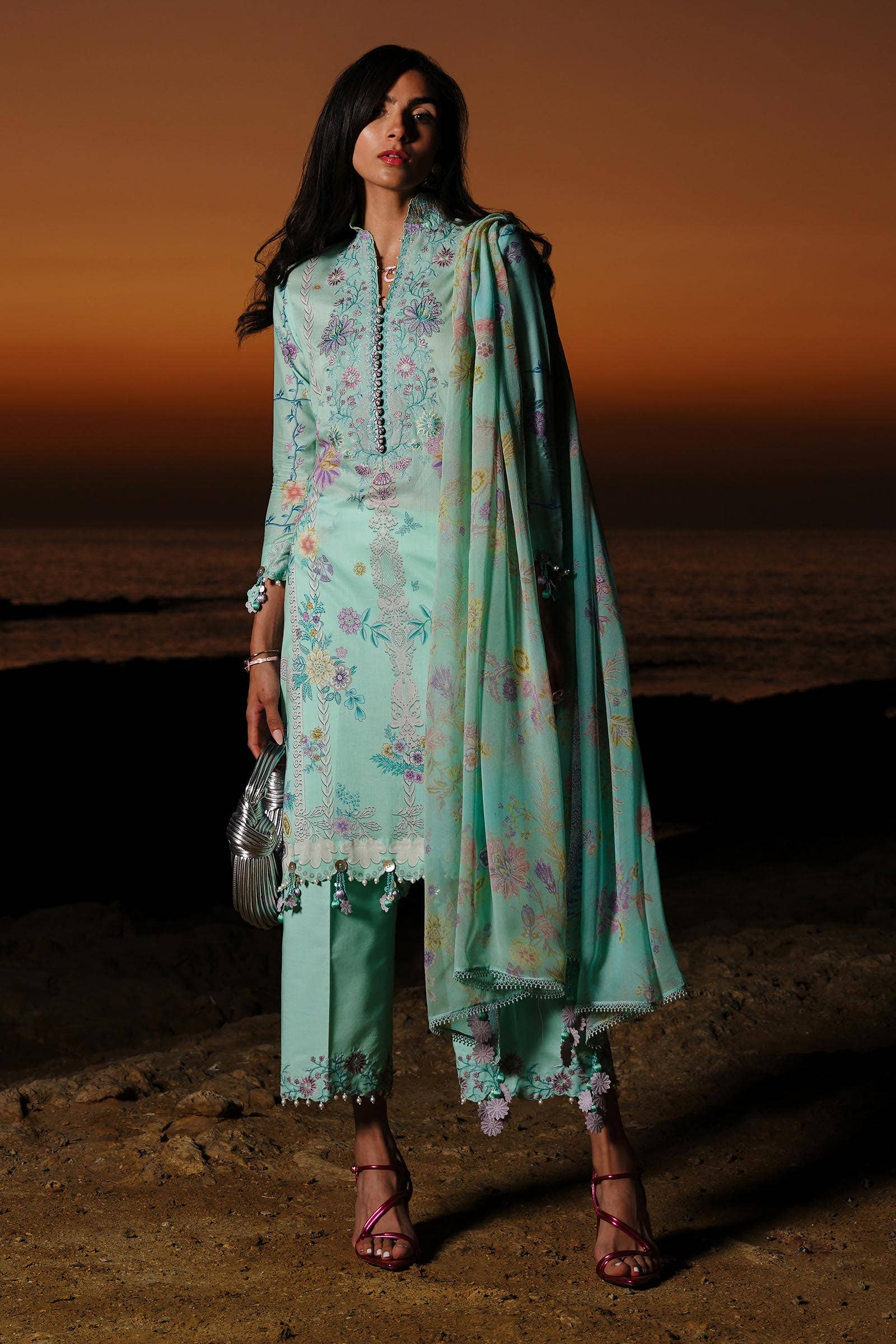 Sana Safinaz | Muzlin Spring 24 | M241-008B-CI - Rang-e-Khaas