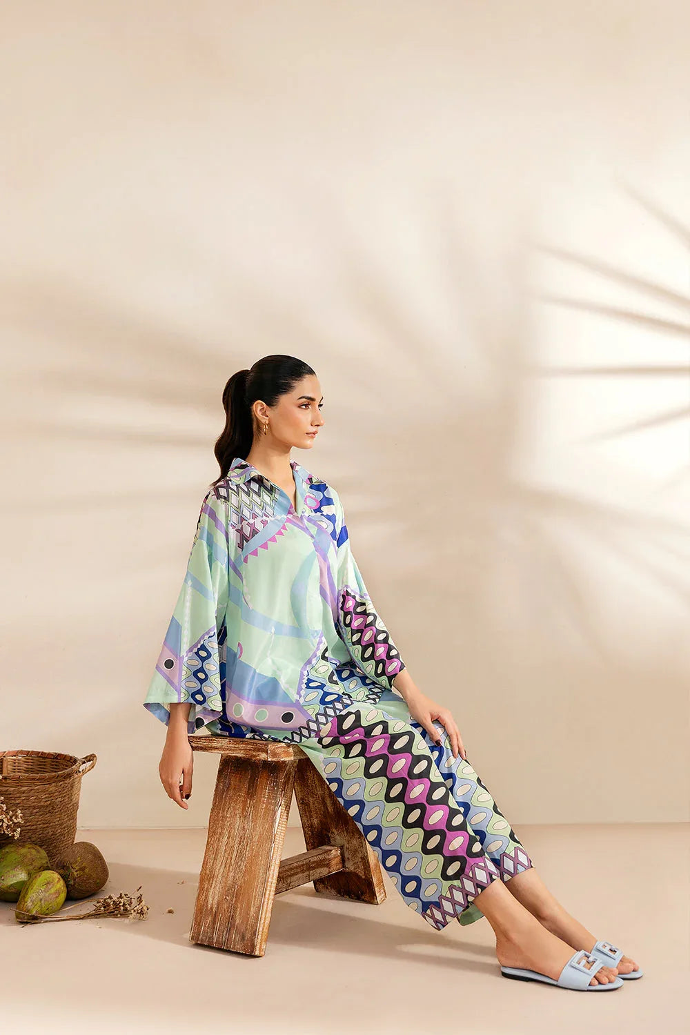Saira Rizwan | Silk Coords 25 | PARADISE PRISM - SRSP-25-05 - Rang-e-Khaas