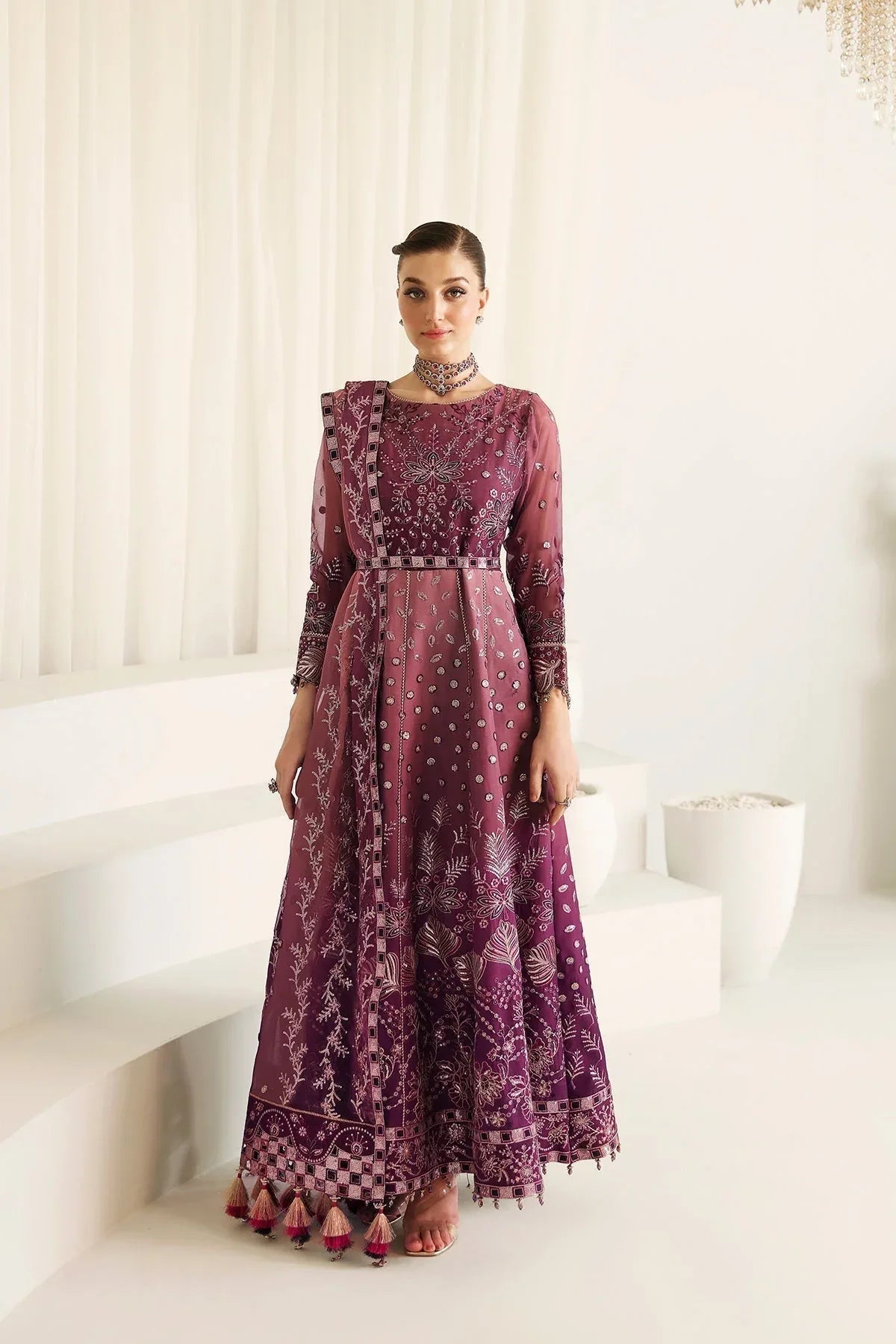 Alizeh | La Ruha Wedding Formals | AF-CH-2178-Opal - Rang-e-Khaas