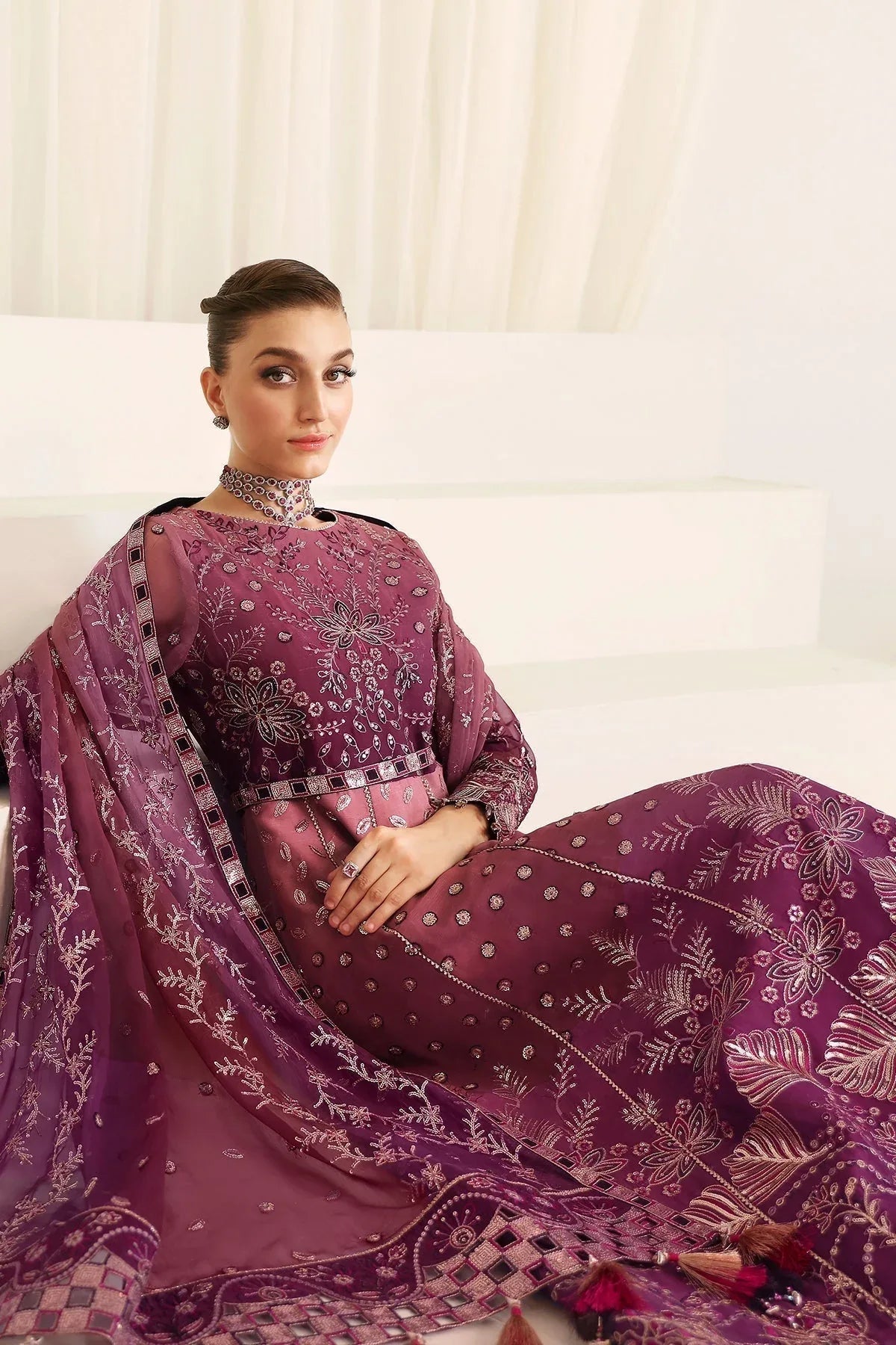 Alizeh | La Ruha Wedding Formals | AF-CH-2178-Opal - Rang-e-Khaas