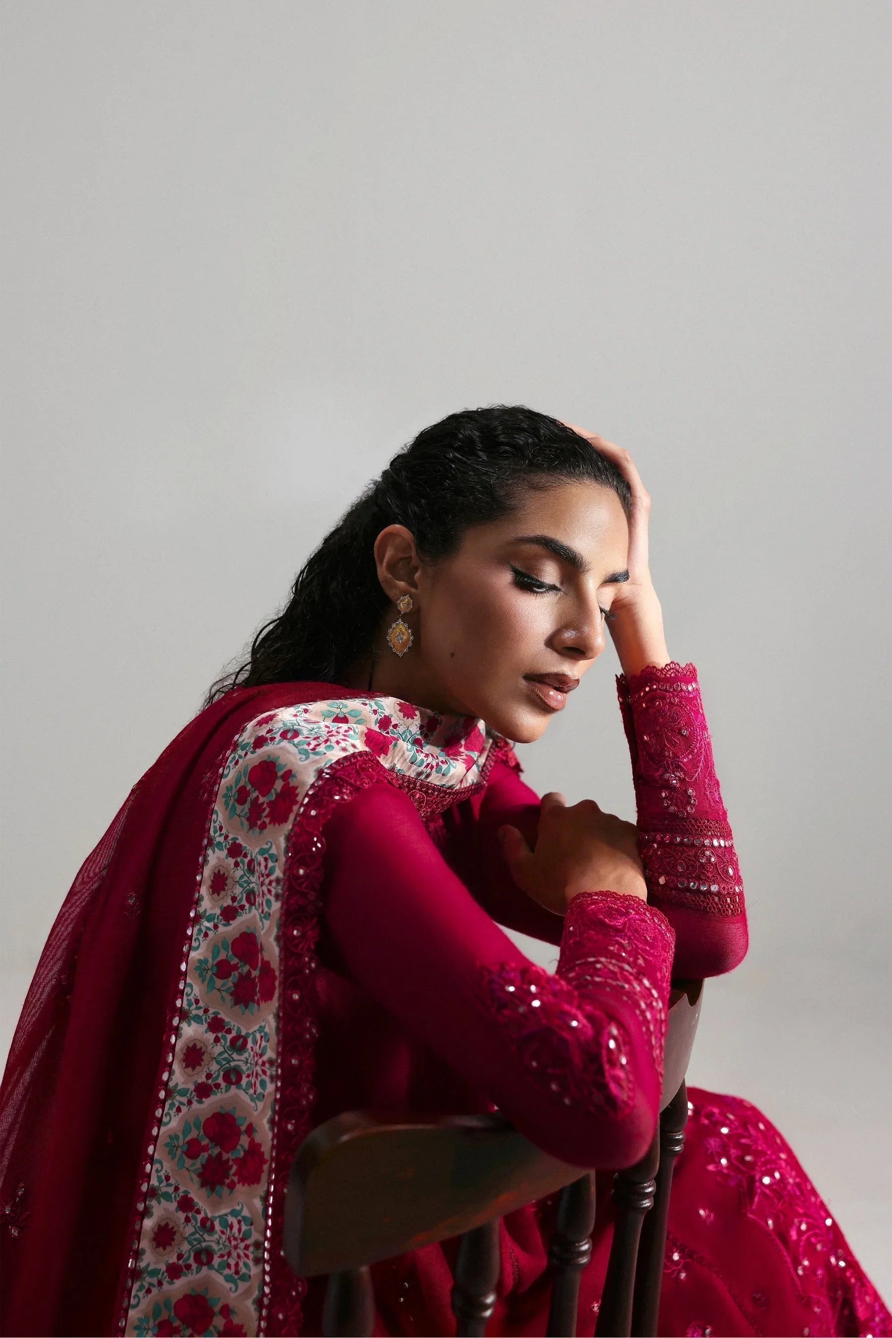 Afrozeh | Slate Ready to Wear | Roselith - Rang-e-Khaas