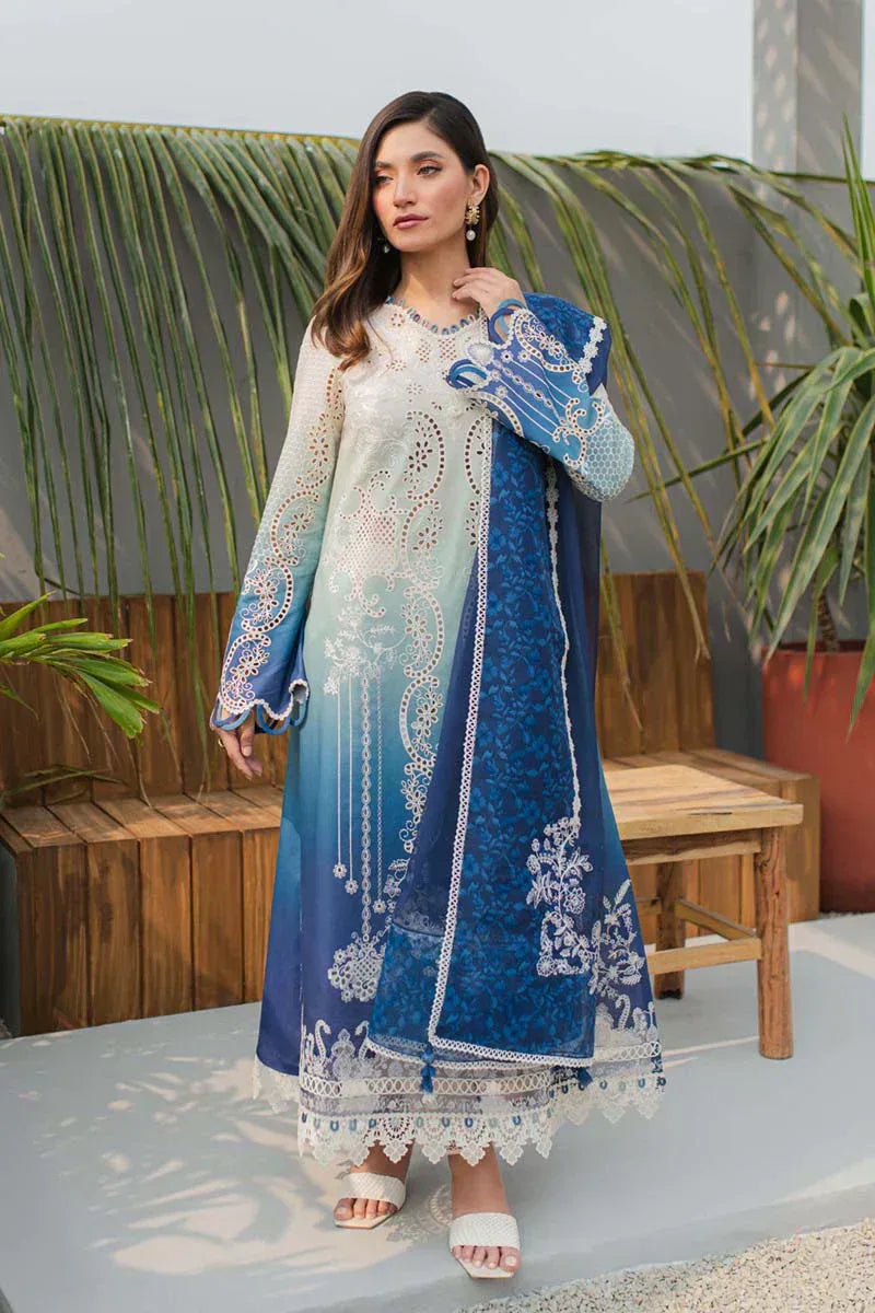Qalamkar | Q Line Lawn Collection | JK-07 ELZA - Rang-e-Khaas