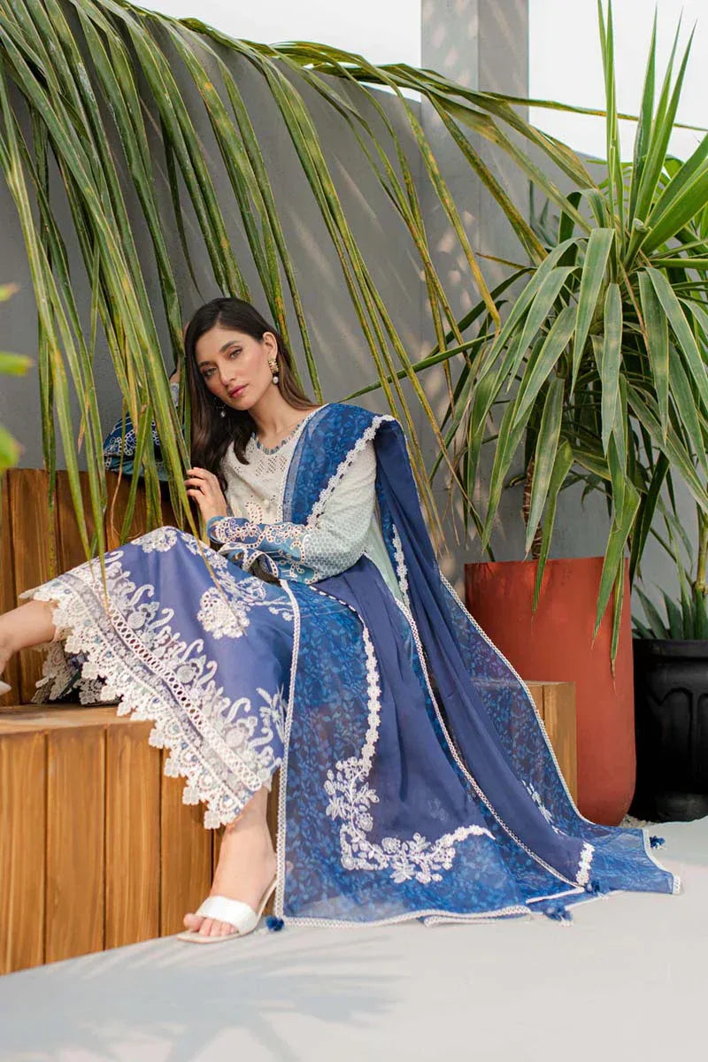 Qalamkar | Q Line Lawn Collection | JK-07 ELZA - Rang-e-Khaas