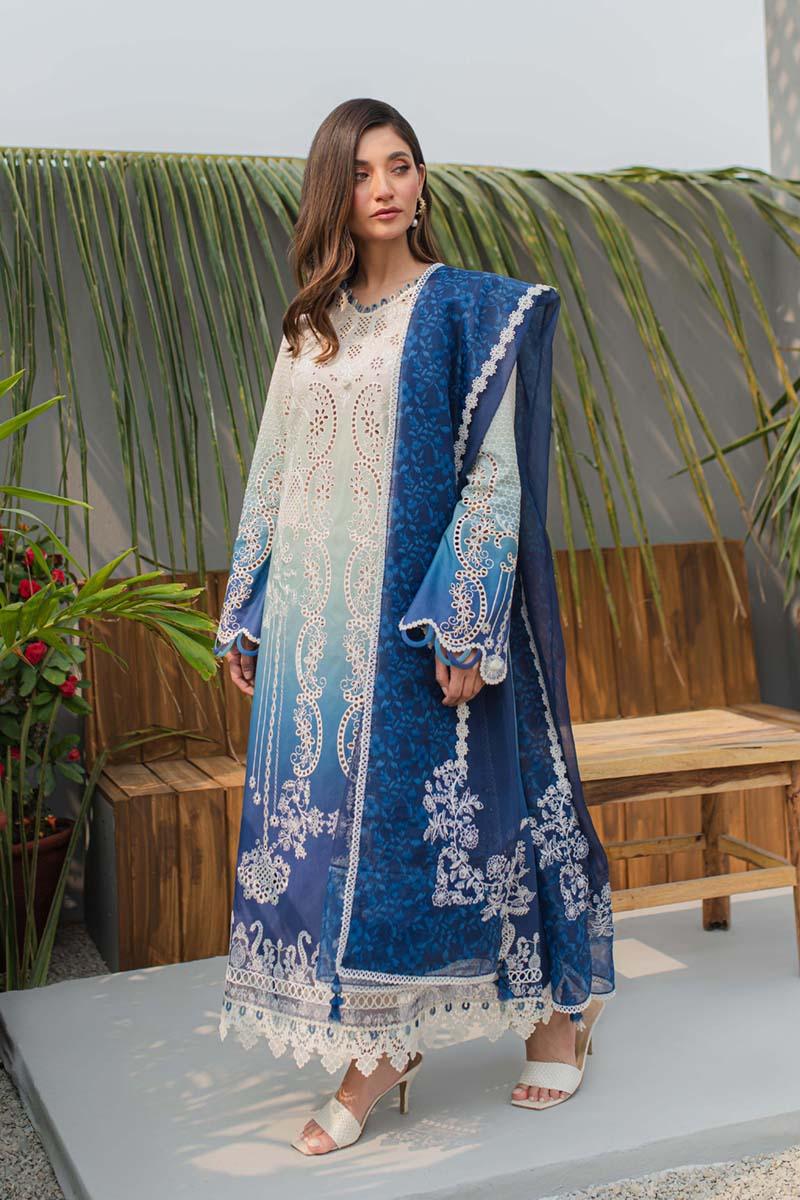 Qalamkar | Q Line Lawn Collection | JK-07 ELZA - Rang-e-Khaas