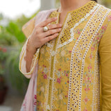 Qalamkar | Q Line Lawn Collection | JK-15 MIEL
