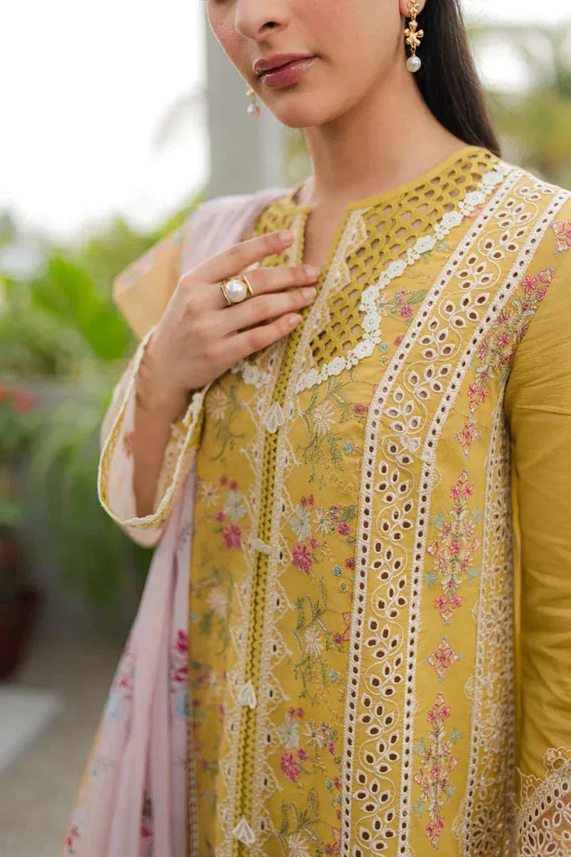 Qalamkar | Q Line Lawn Collection | JK-15 MIEL - Rang-e-Khaas