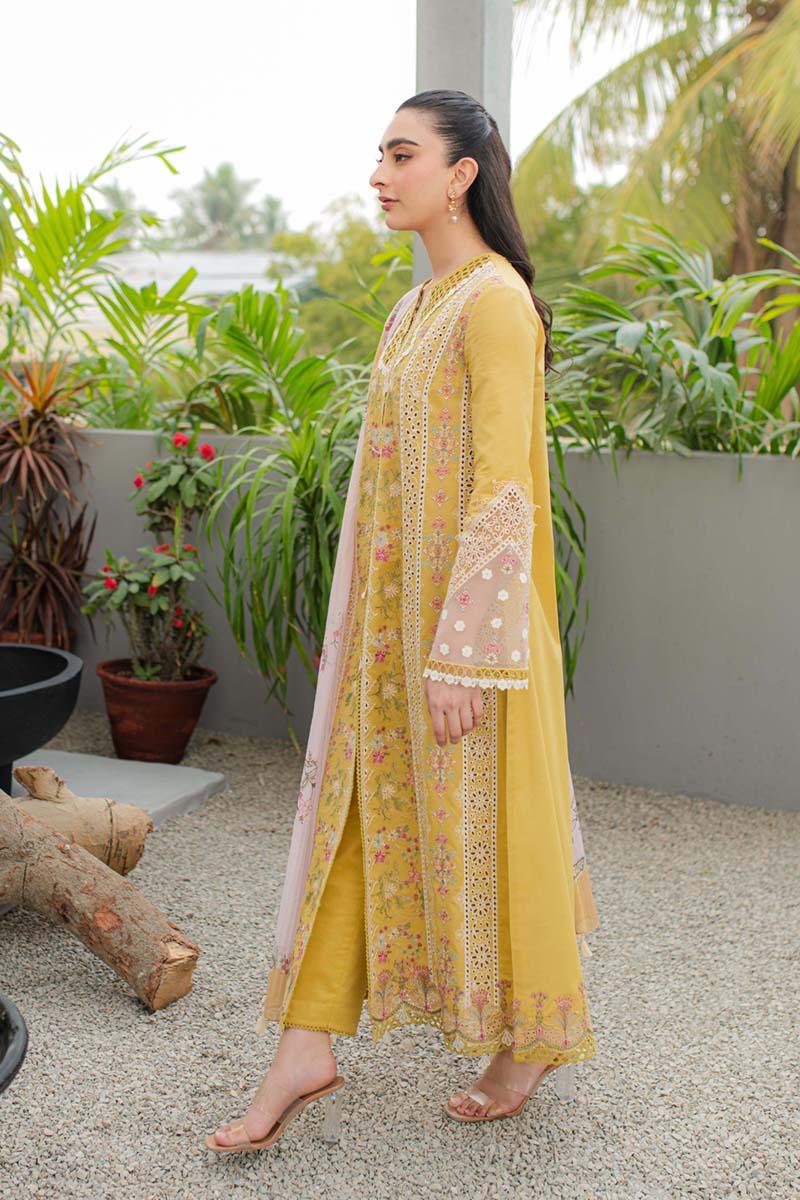 Qalamkar | Q Line Lawn Collection | JK-15 MIEL - Rang-e-Khaas