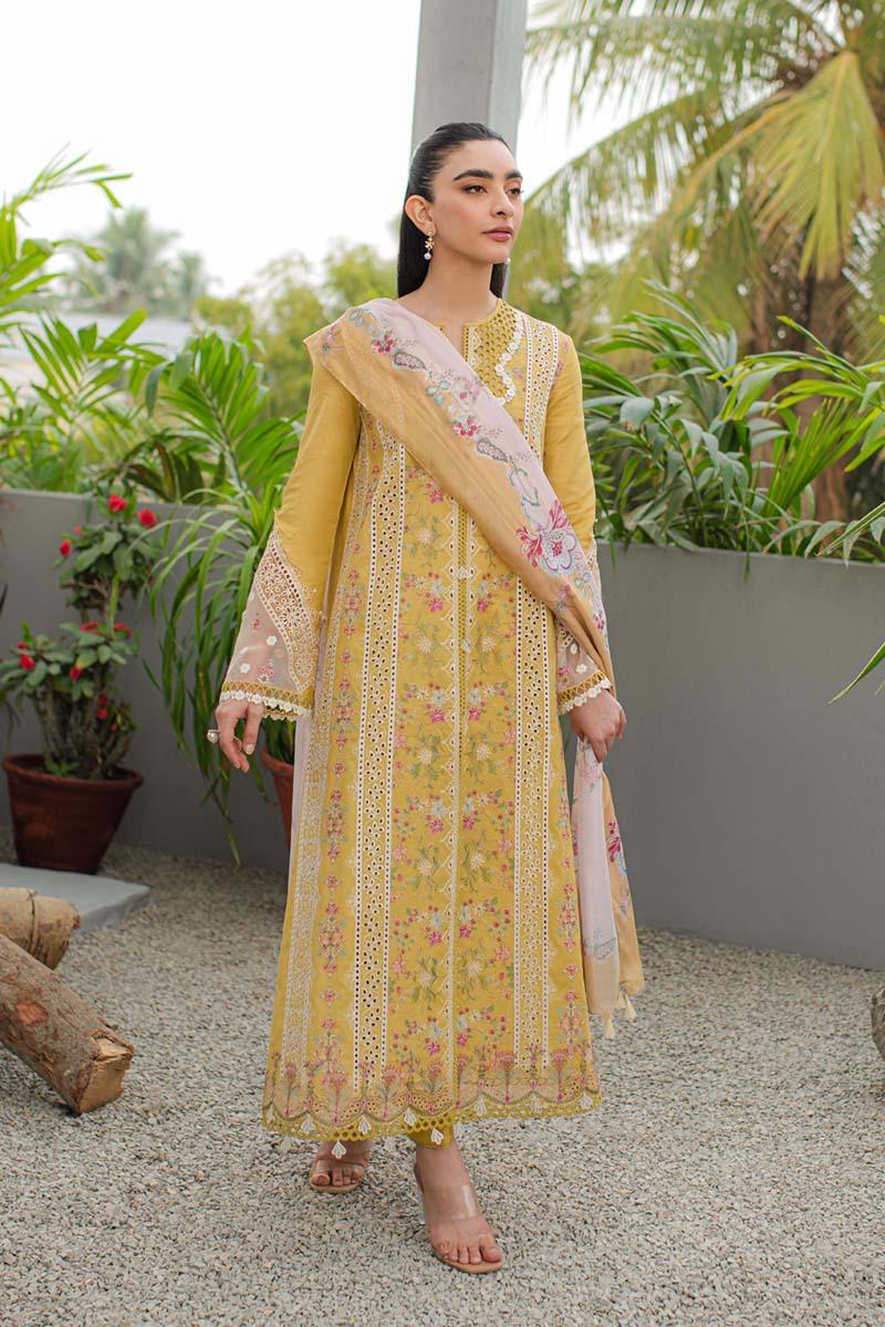 Qalamkar | Q Line Lawn Collection | JK-15 MIEL - Rang-e-Khaas