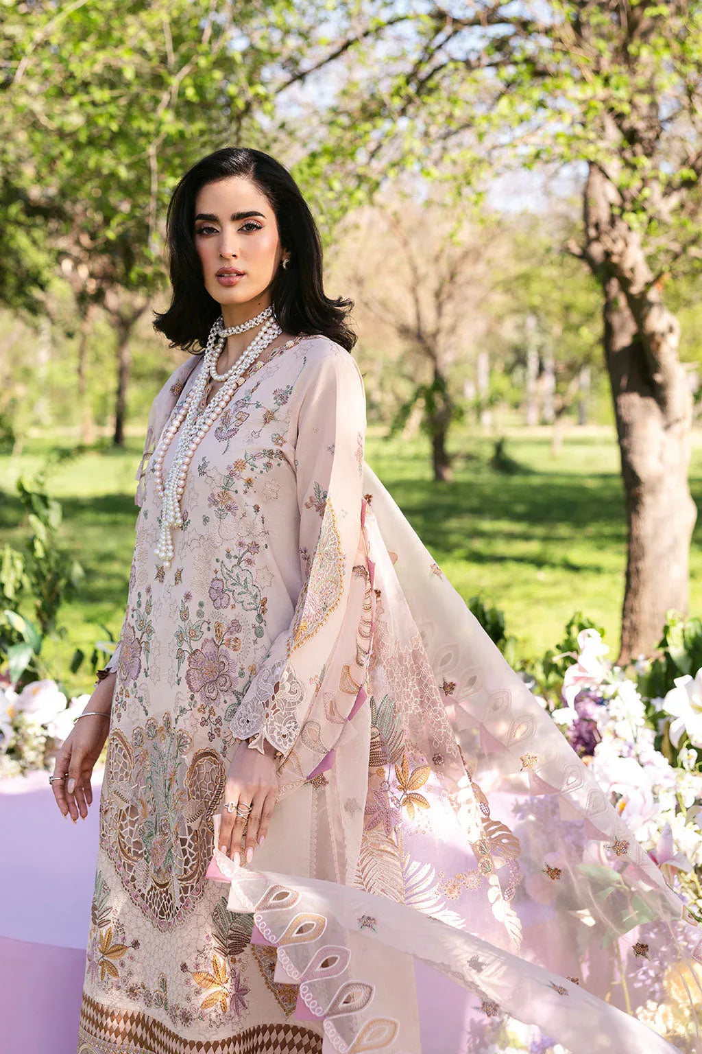Ramsha | Riwayat Lawn Collection | Y-1308 - Rang-e-Khaas