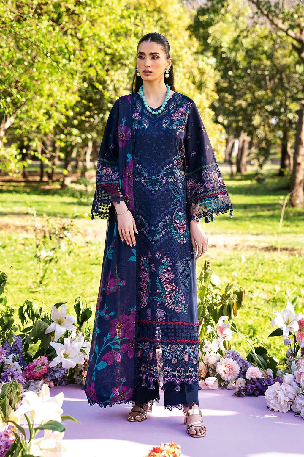 Ramsha | Riwayat Lawn Collection | Y-1307 - Rang-e-Khaas