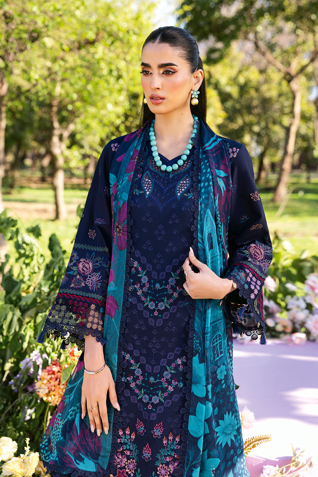 Ramsha | Riwayat Lawn Collection | Y-1307 - Rang-e-Khaas