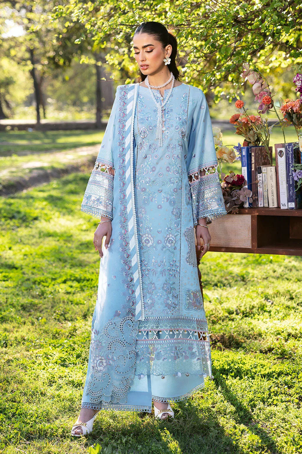 Ramsha | Riwayat Lawn Collection | Y-1306 - Rang-e-Khaas