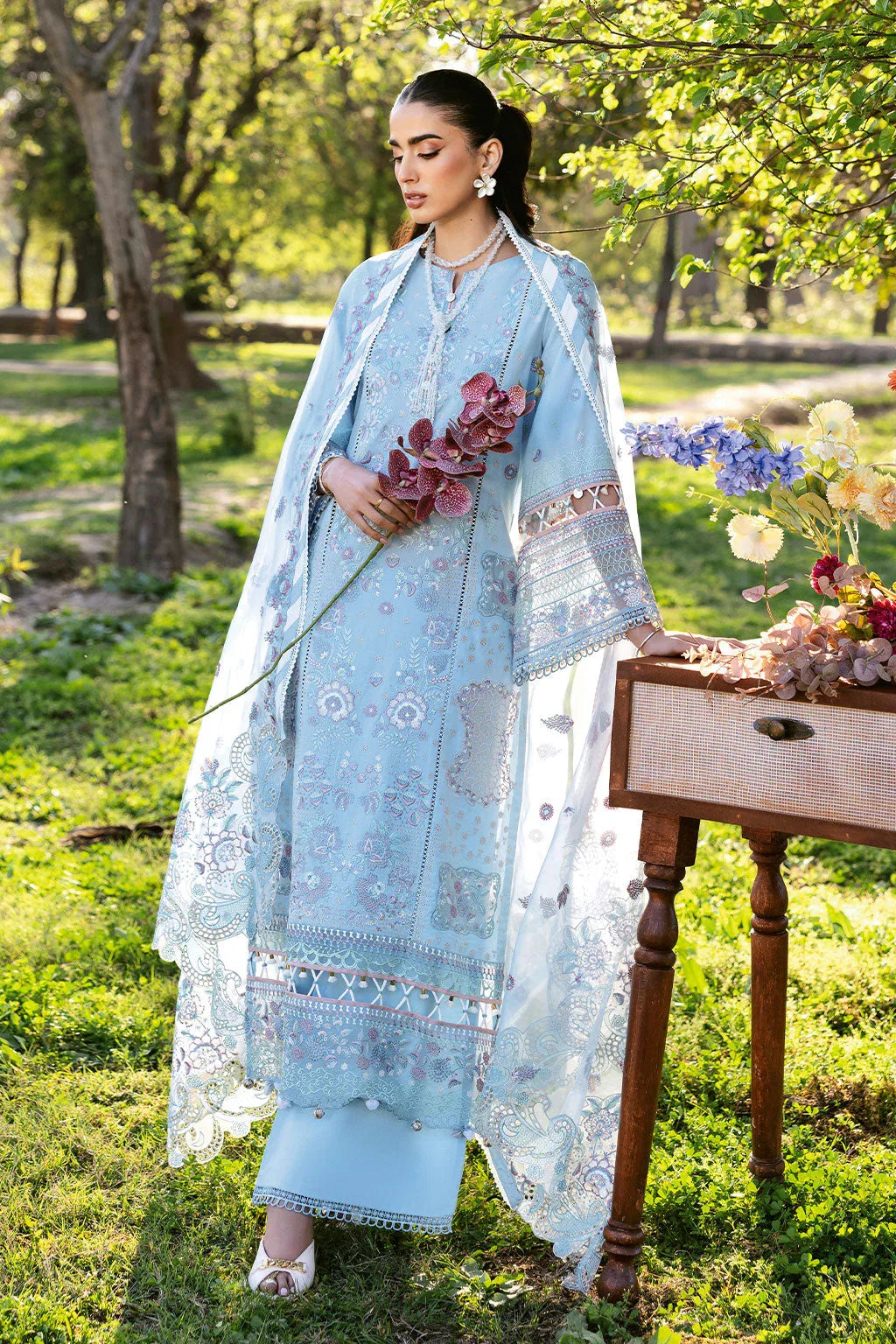 Ramsha | Riwayat Lawn Collection | Y-1306 - Rang-e-Khaas