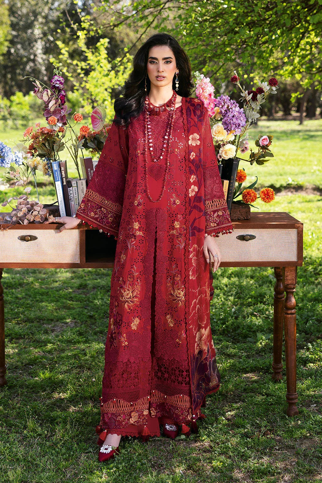 Ramsha | Riwayat Lawn Collection | Y-1309 - Rang-e-Khaas