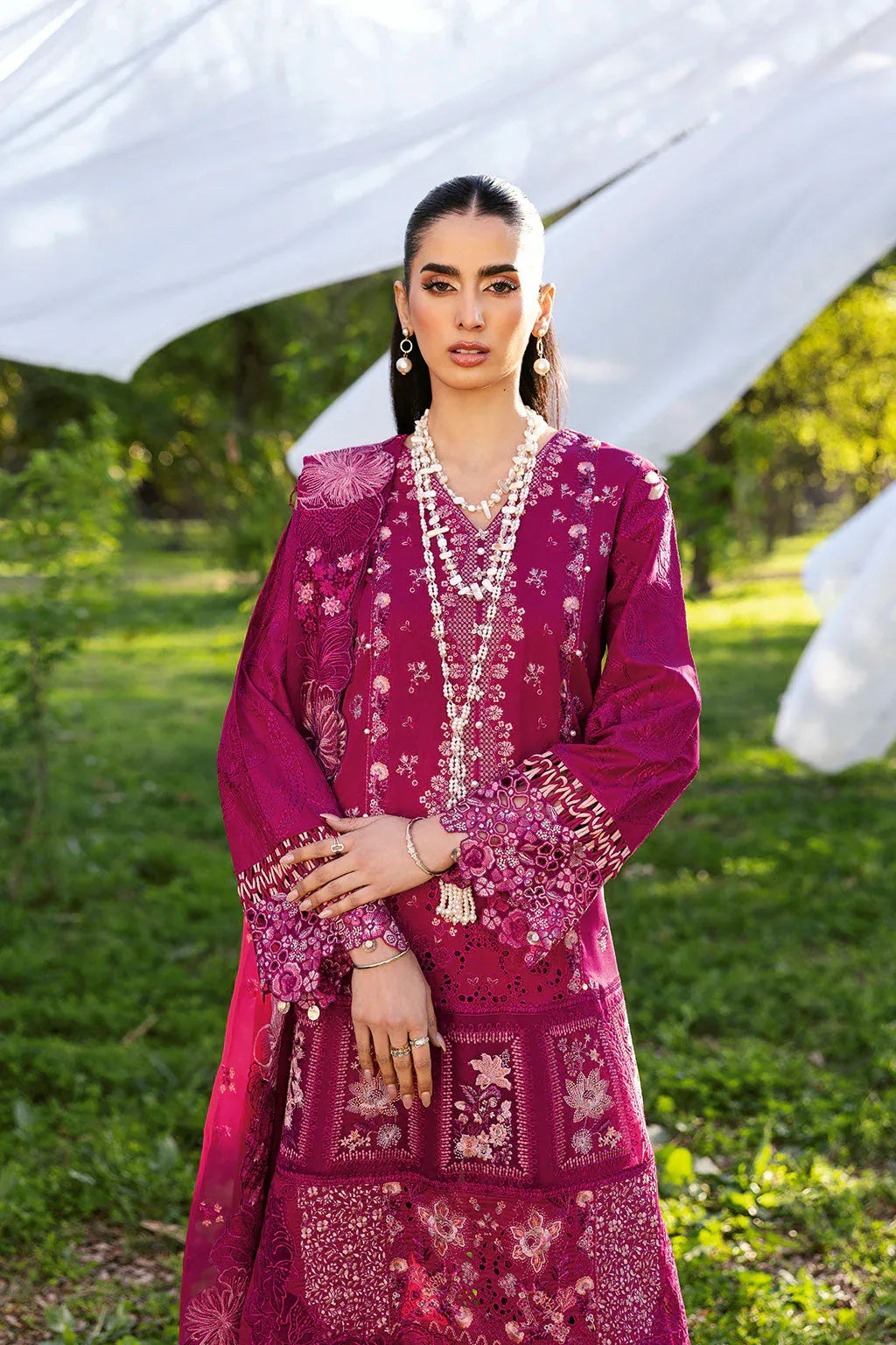 Ramsha | Riwayat Lawn Collection | Y-1301 - Rang-e-Khaas
