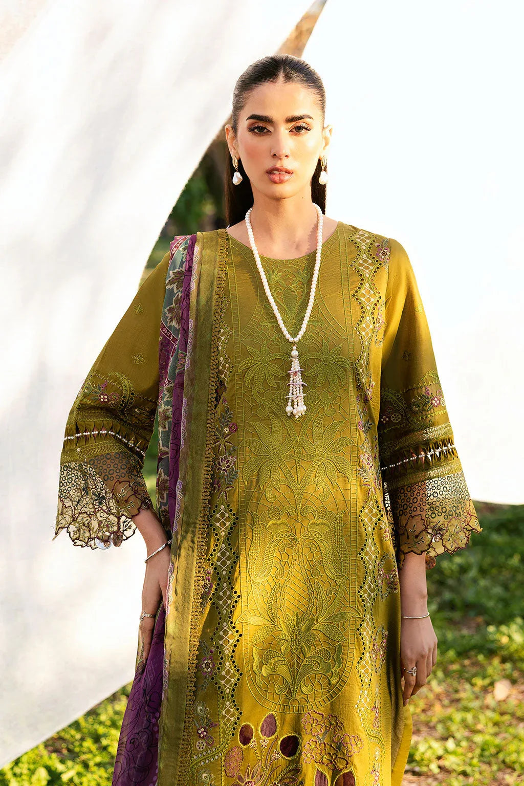 Ramsha | Riwayat Lawn Collection | Y-1303 - Rang-e-Khaas