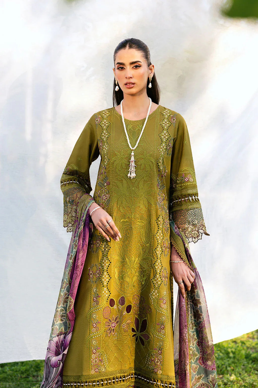 Ramsha | Riwayat Lawn Collection | Y-1303 - Rang-e-Khaas
