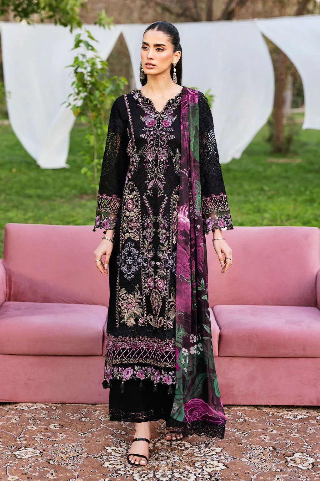 Ramsha | Riwayat Lawn Collection | Y-1302 - Rang-e-Khaas