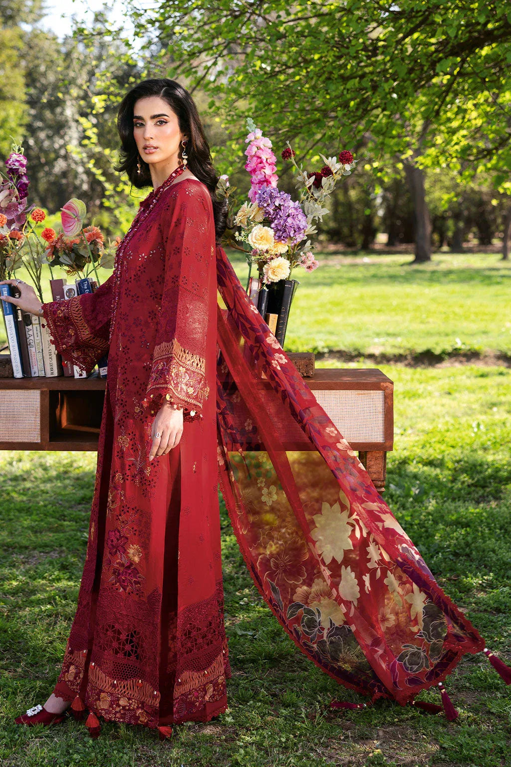 Ramsha | Riwayat Lawn Collection | Y-1309 - Rang-e-Khaas