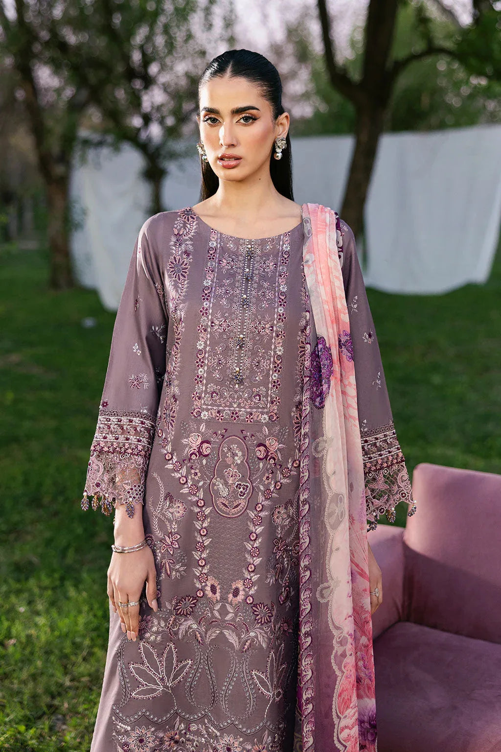 Ramsha | Riwayat Lawn Collection | Y-1310 - Rang-e-Khaas