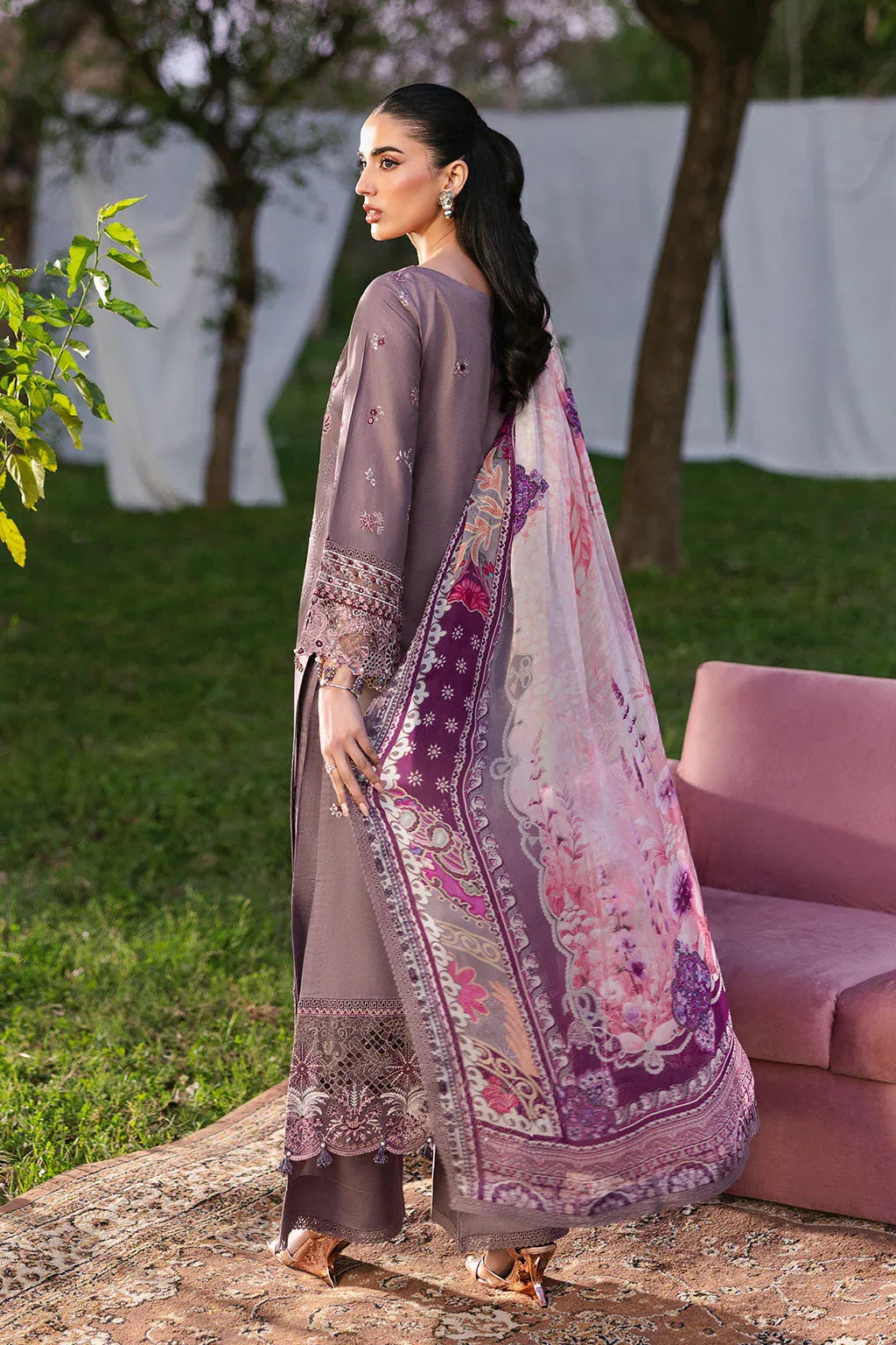 Ramsha | Riwayat Lawn Collection | Y-1310 - Rang-e-Khaas