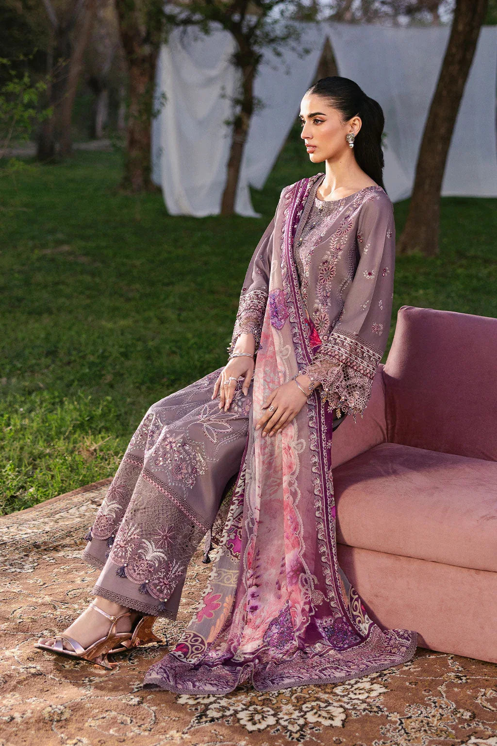 Ramsha | Riwayat Lawn Collection | Y-1310 - Rang-e-Khaas