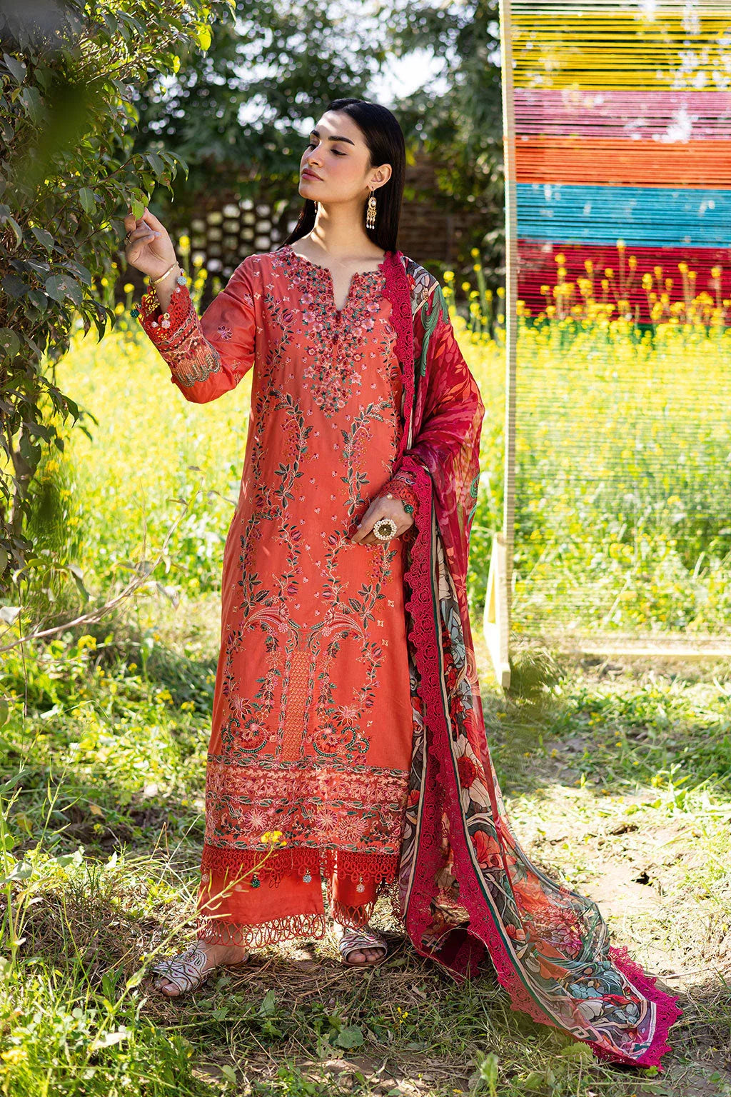 Ramsha | Riwayat Lawn Collection | Y-1205 - Rang-e-Khaas