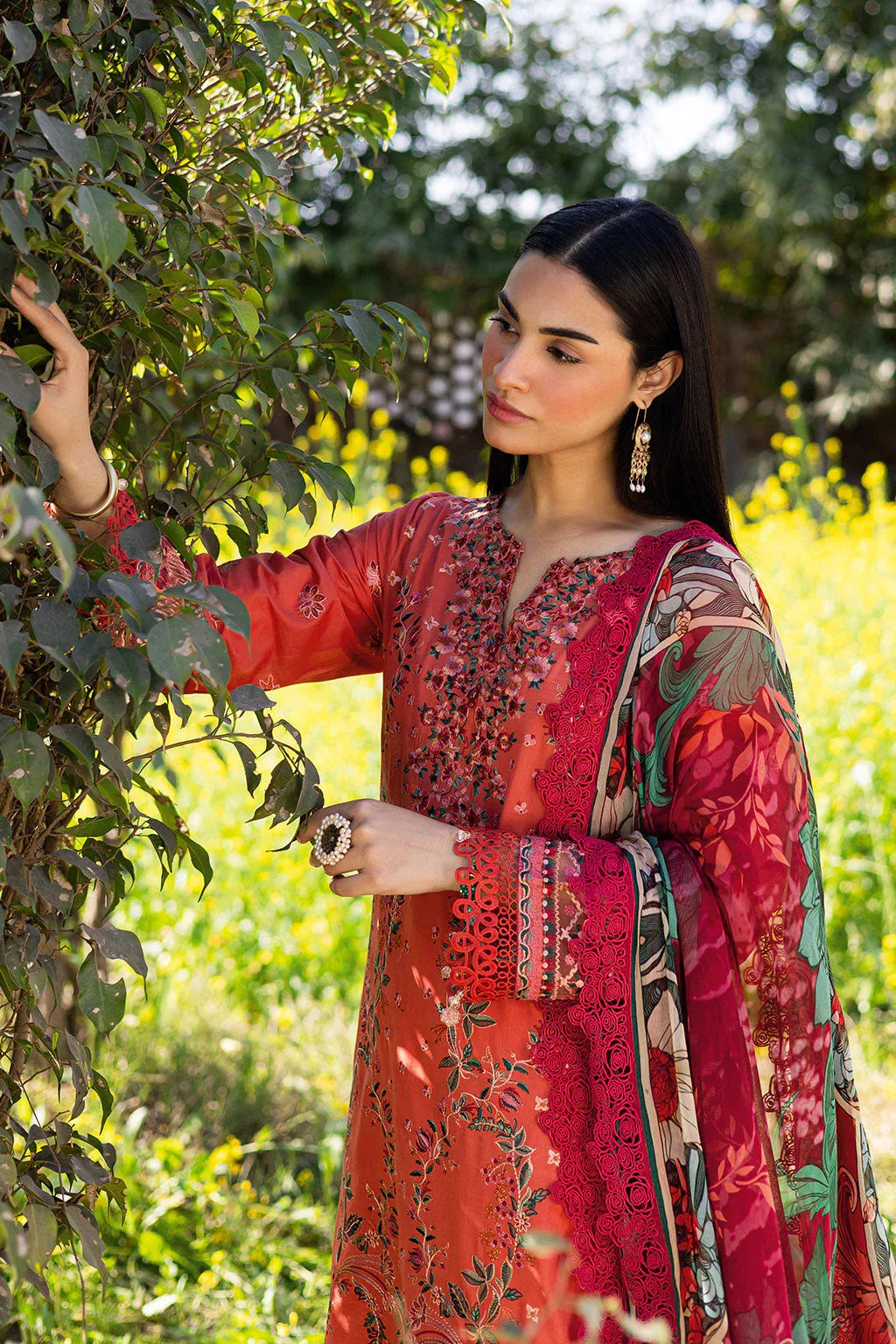 Ramsha | Riwayat Lawn Collection | Y-1205 - Rang-e-Khaas