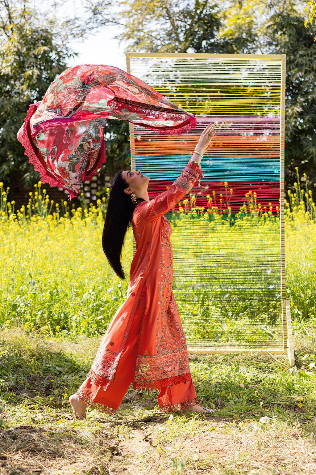 Ramsha | Riwayat Lawn Collection | Y-1205 - Rang-e-Khaas
