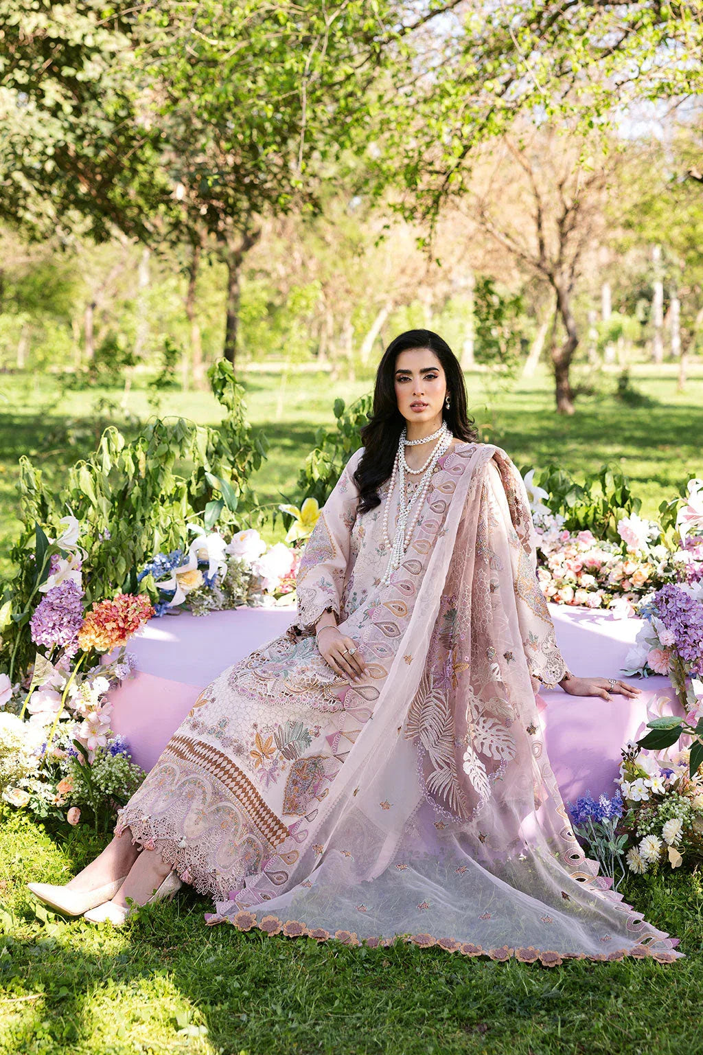 Ramsha | Riwayat Lawn Collection | Y-1308 - Rang-e-Khaas