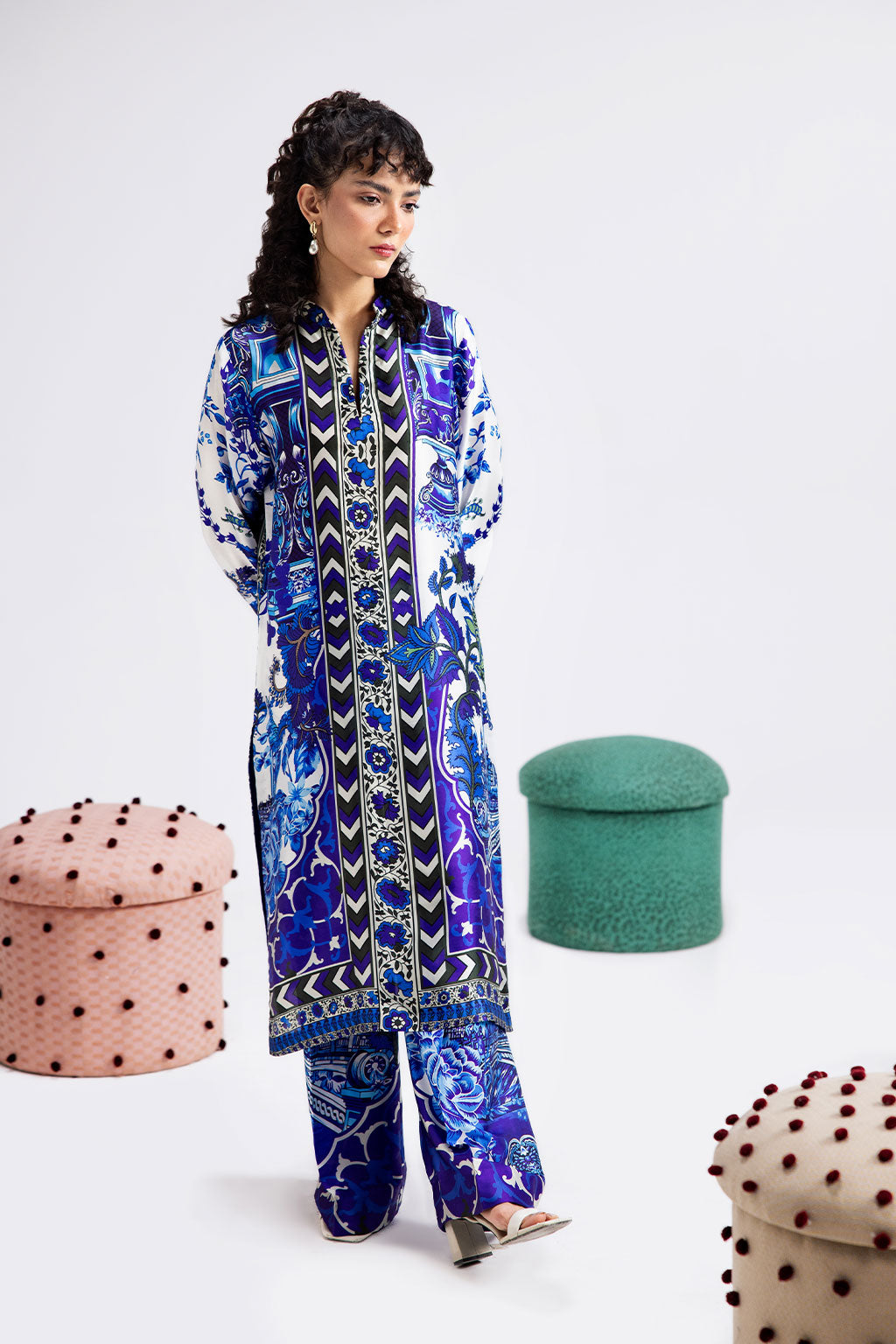 Afsanah | The Print Edit | ORCHE BLOOM (extended shirt) AP-112