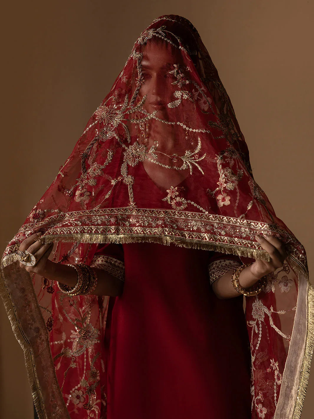 Hem Stitch | Raw Silk Edit 25 | Rose - Rang-e-Khaas