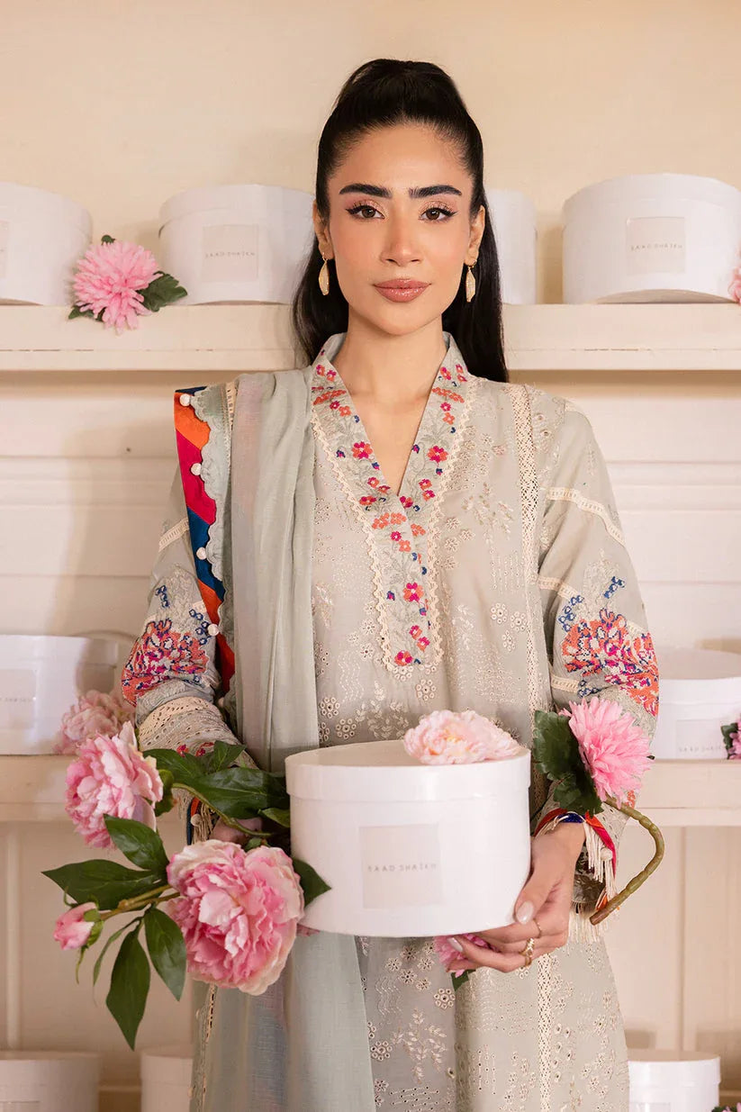 Saad Shaikh | LaAmour Luxury Lawn | Elara - Rang-e-Khaas