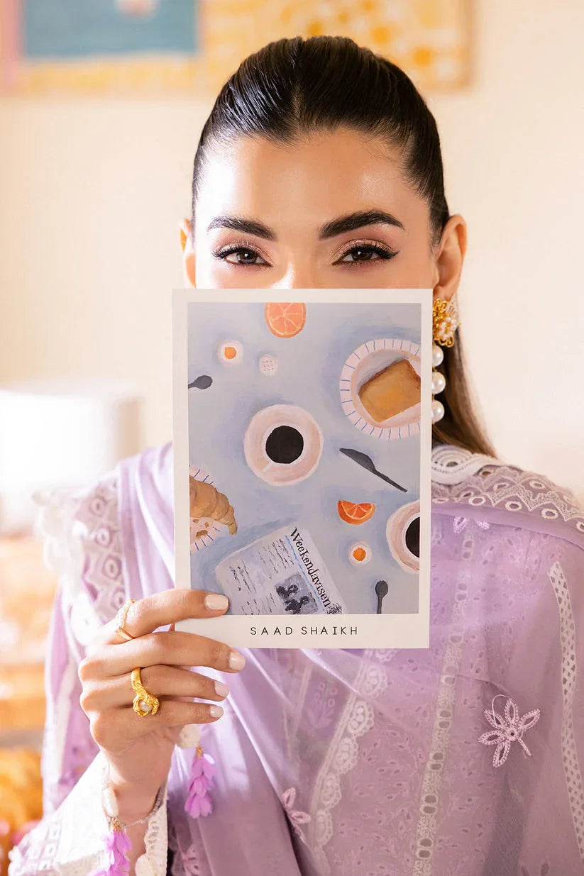 Saad Shaikh | LaAmour Luxury Lawn | Azura - Rang-e-Khaas