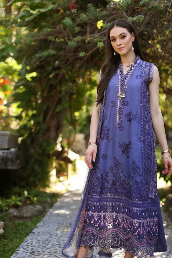 Noor by Saadia Asad | Luxury Chikankari Lawn24 | D8-A Purple - Rang-e-Khaas
