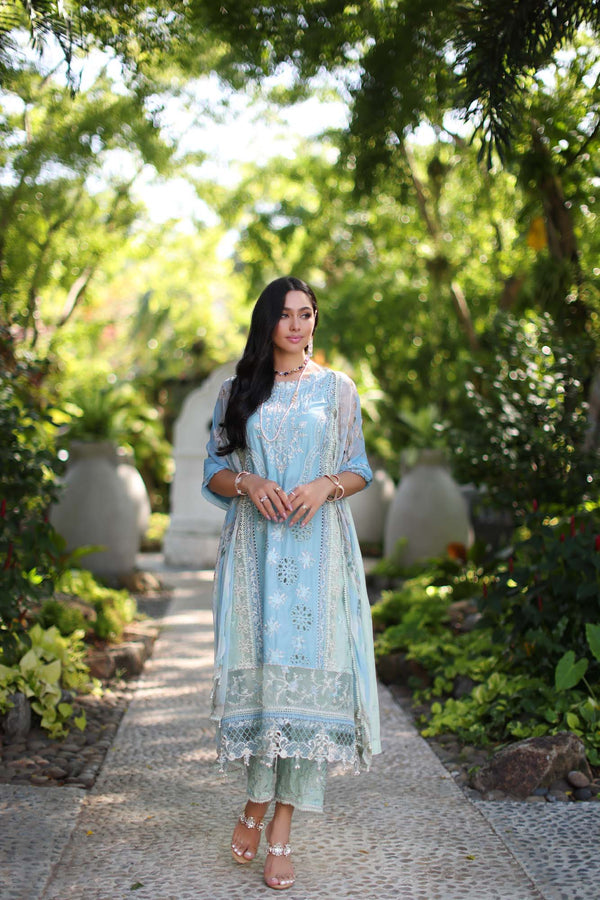Noor by Saadia Asad | Luxury Chikankari Lawn24 | D2-A Geroze