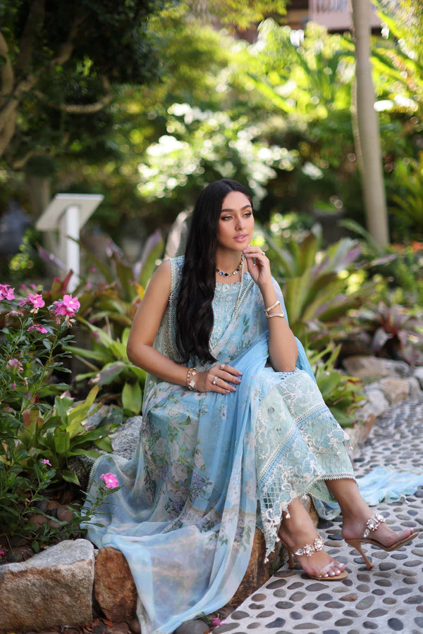 Noor by Saadia Asad | Luxury Chikankari Lawn24 | D2-A Geroze