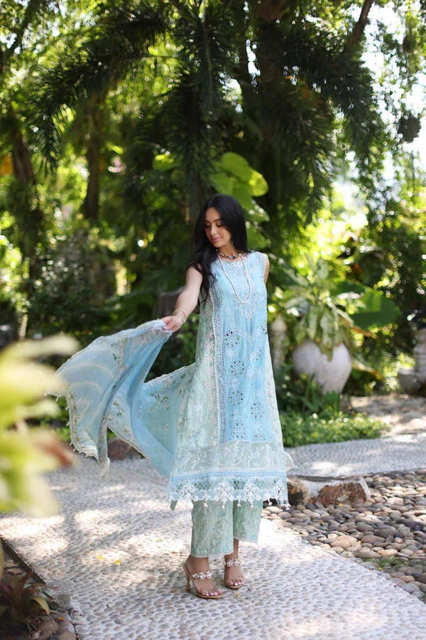 Noor by Saadia Asad | Luxury Chikankari Lawn24 | D2-A Geroze - Rang-e-Khaas