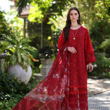 Noor by Saadia Asad | Luxury Chikankari Lawn24 | D2-B Red