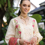 Noor by Saadia Asad | Luxury Chikankari Lawn24 | D12-B Cream Laser