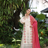 Noor by Saadia Asad | Luxury Chikankari Lawn24 | D12-B Cream Laser