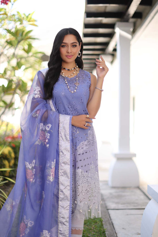 Noor by Saadia Asad | Luxury Chikankari Lawn24 | D9-B Purple