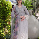 Noor by Saadia Asad | Luxury Chikankari Lawn24 | D1-B Grey Ombre